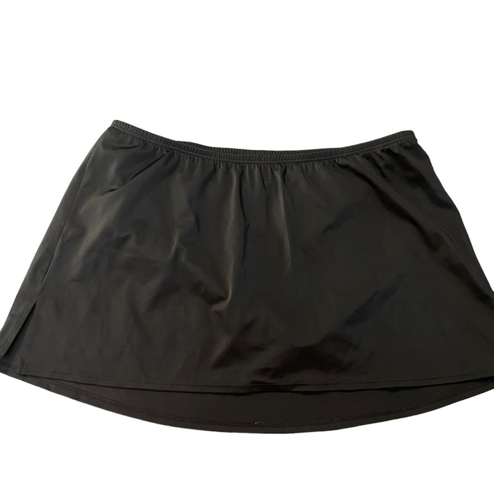 Swim by Cacique Black Mini Swim Skort Size 14